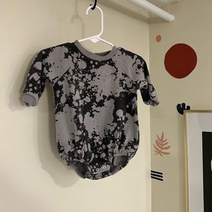 Grayson Mini splatter sweatshirt onesie